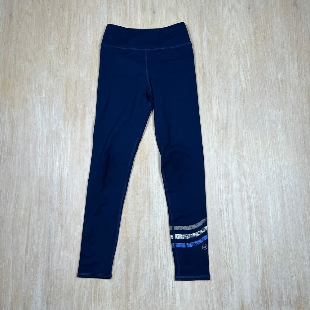 Vineyard Vines Blue Stretch Gym Sports Athletic Activewear Leggings Kids Medium